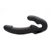 Черный безремневой страпон Urge Silicone Strap On с пультом ДУ - 24 см. - XR Brands - купить с доставкой в Бердске