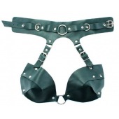 Изумрудная сбруя из ошейника с лифом Ladys Arsenal - БДСМ Арсенал - купить с доставкой в Бердске