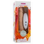 Телесный вибратор-ротатор на присоске Cesar Vibrator   Rotator - 17,5 см. - Adrien Lastic