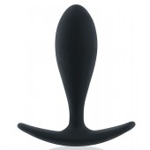 Черная силиконовая анальная пробка - 9,5 см. - Sex Expert