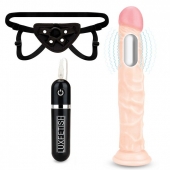 Регулируемые трусики с вибрирующей насадкой - 21 см. - Lux Fetish - купить с доставкой в Бердске