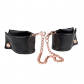 Черные мягкие наручники Entice French Cuffs с цепью - California Exotic Novelties - купить с доставкой в Бердске