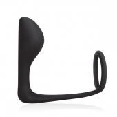 Стимулятор простаты с фиксацией эрекционным кольцом Prostate Gear - BlueLine - в Бердске купить с доставкой