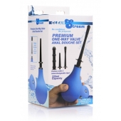 Анальный душ с 3 насадками Premium One-way Valve Anal Douche Set - XR Brands - купить с доставкой в Бердске