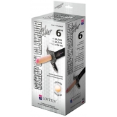 Пояс-трусики с насадкой Glamour Silver - 15,5 см. - LOVETOY (А-Полимер) - купить с доставкой в Бердске