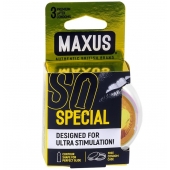 Презервативы с точками и рёбрами в пластиковом кейсе MAXUS Special - 3 шт. - Maxus - купить с доставкой в Бердске