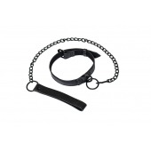 Черный ошейник Sin с поводком - Lola Games - купить с доставкой в Бердске