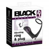 Черное эрекционное кольцо с анальной вибропробкой Vibrating Ring   Plug - Orion - в Бердске купить с доставкой