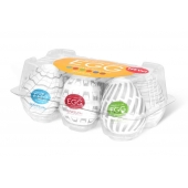 Набор из 6 мастурбаторов Tenga EGG Easy Beat с различным рельефом - Tenga - в Бердске купить с доставкой