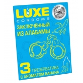 Презервативы  Заключенный из Алабамы  с ароматом банана - 3 шт. - Luxe - купить с доставкой в Бердске
