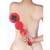 Шлёпалка  Пики  с анальным плагом - LOVETOY (А-Полимер) - купить с доставкой в Бердске