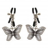 Зажимы на соски с бабочками Butterfly Nipple Clamps - Pipedream - купить с доставкой в Бердске