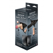 Черный пояс для женщин BEST SELECT с 3 насадками - LOVETOY (А-Полимер) - купить с доставкой в Бердске