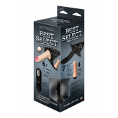 Черный женский пояс BEST SELECT с 3 насадками и вибрацией - LOVETOY (А-Полимер) - купить с доставкой в Бердске