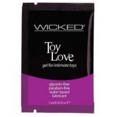 Лубрикант на водной основе для использования с игрушками WICKED Toy Love - 3 мл. - Wicked - купить с доставкой в Бердске