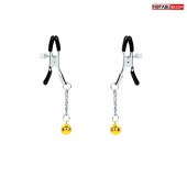 Оригинальные зажимы на соски с желтыми шариками - Notabu - купить с доставкой в Бердске