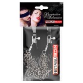 Оригинальные зажимы на соски с тройной короткой цепочкой - Notabu - купить с доставкой в Бердске