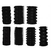 Набор из 7 черных насадок PENIS SLEEVES SET - Dream Toys - в Бердске купить с доставкой