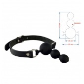 Черный кляп-пробка на регулируемых ремешках - Sitabella - купить с доставкой в Бердске