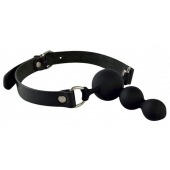 Черный кляп-пробка на регулируемых ремешках - Sitabella - купить с доставкой в Бердске