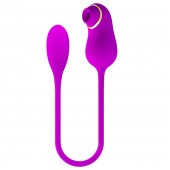 Лиловый вакуумный клиторальный стимулятор Kama с виброяйцом - Baile