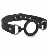 Силиконовый кляп-рамка на кожаных ремешках - Sitabella - купить с доставкой в Бердске