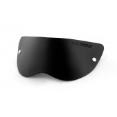 Черная плотная кожаная маска на глаза - БДСМ Арсенал - купить с доставкой в Бердске