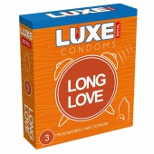 Презервативы с продлевающим эффектом LUXE Royal Long Love - 3 шт. - Luxe - купить с доставкой в Бердске