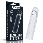 Прозрачная насадка-удлинитель Flawless Clear Penis Sleeve Add 1 - 15,5 см. - Lovetoy - в Бердске купить с доставкой