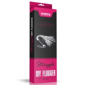 Серебристая плетка Struggle My Flogger с черной ручкой - 45 см. - Lovetoy - купить с доставкой в Бердске