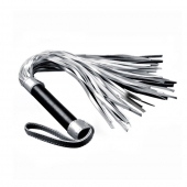 Серебристая плетка Struggle My Flogger с черной ручкой - 45 см. - Lovetoy - купить с доставкой в Бердске