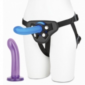 Страпон унисекс Beginners Strap-On с 2 насадками - 15 и 13 см. - Lux Fetish - купить с доставкой в Бердске