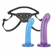 Страпон унисекс Beginners Strap-On с 2 насадками - 15 и 13 см. - Lux Fetish - купить с доставкой в Бердске