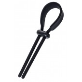 Черное эрекционное лассо на пенис Keb - A-toys - в Бердске купить с доставкой