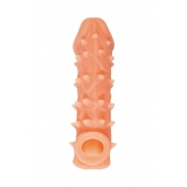 Телесная закрытая насадка с пупырышками Cock Sleeve Size L - 17,6 см. - KOKOS - в Бердске купить с доставкой