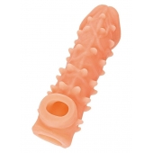 Телесная закрытая насадка с пупырышками Cock Sleeve Size L - 17,6 см. - KOKOS - в Бердске купить с доставкой