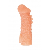 Телесная закрытая насадка с шершавой головкой Cock Sleeve Size M - 15,6 см. - KOKOS - в Бердске купить с доставкой