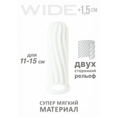 Белый фаллоудлинитель Homme Wide - 13 см. - Lola Games - в Бердске купить с доставкой