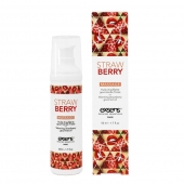 Разогревающее массажное масло  с ароматом клубники Gourmet Strawberry - 50 мл. - Exsens - купить с доставкой в Бердске