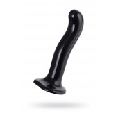 Черный стимулятор для пар P G-Spot Dildo Size M - 18 см. - Strap-on-me - в Бердске купить с доставкой