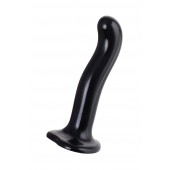 Черный стимулятор для пар P G-Spot Dildo Size M - 18 см. - Strap-on-me - в Бердске купить с доставкой