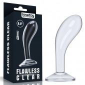 Прозрачный стимулятор простаты Flawless Clear Prostate Plug - 15 см. - Lovetoy - в Бердске купить с доставкой