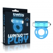 Голубое, светящееся в темноте эрекционное виброкольцо Lumino Play Vibrating Penis Ring - Lovetoy - в Бердске купить с доставкой