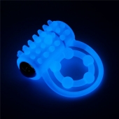 Голубое, светящееся в темноте виброкольцо Lumino Play Vibrating Penis Ring - Lovetoy - в Бердске купить с доставкой