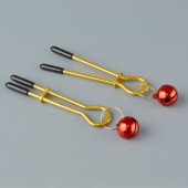 Золотистые зажимы с колокольчиками Gold - Sitabella - купить с доставкой в Бердске