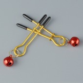 Золотистые зажимы с колокольчиками Gold - Sitabella - купить с доставкой в Бердске