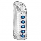 Прозрачный мастурбатор-вагина с 5 стимулирующими бусинами Snatch - Blush Novelties - в Бердске купить с доставкой