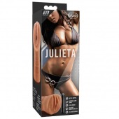 Мастурбатор-вагина цвета карамели Julieta с вибрацией - Blush Novelties - в Бердске купить с доставкой