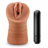 Мастурбатор-вагина цвета карамели Julieta с вибрацией - Blush Novelties - в Бердске купить с доставкой