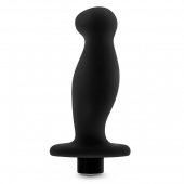 Черный анальный вибромассажёр Silicone Vibrating Prostate Massager 02 - 10,8 см. - Blush Novelties - в Бердске купить с доставкой